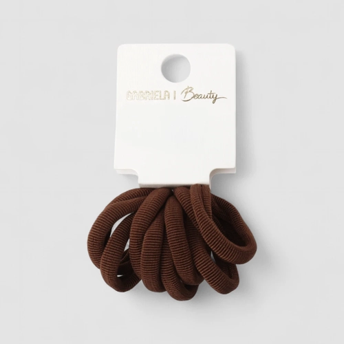 Kit 10 Elásticos De Cabelo Gabriela Beauty Marrom