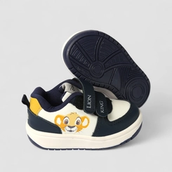 Tênis Casual Bebê Disney Lion King Tiras Contato Marinho