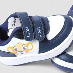 Tênis Casual Bebê Disney Lion King Tiras Contato Marinho