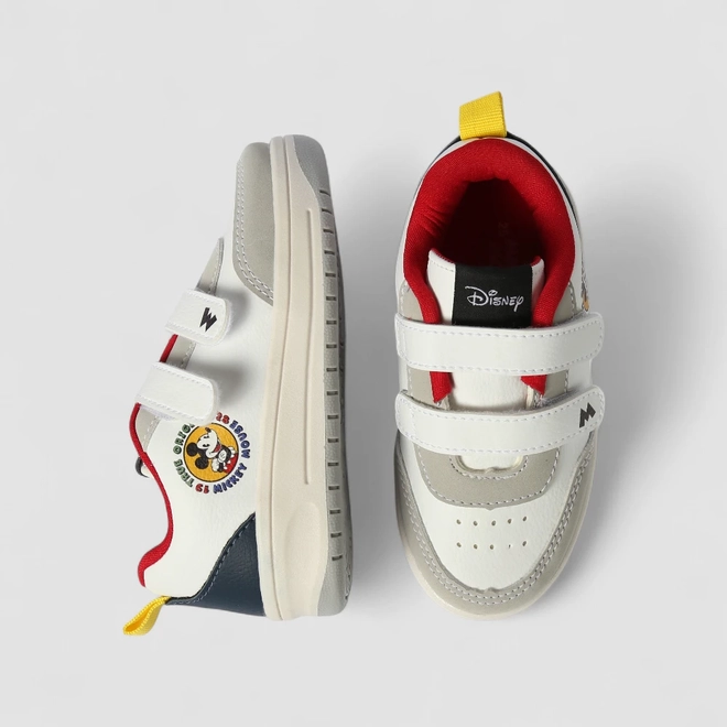 Tênis Casual Infantil Disney Mickey Mouse Branco