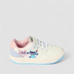 Tênis Casual Infantil Disney Stitch & Angel Branco & Rosa