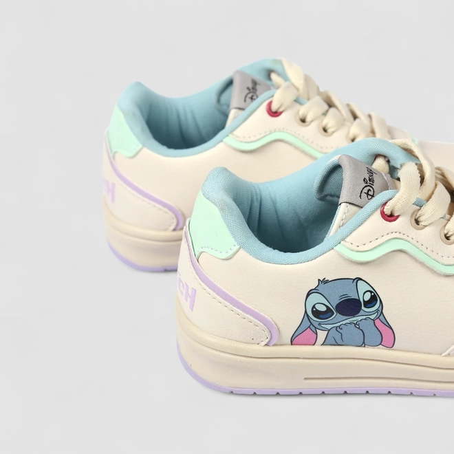 Tênis Casual Infantil Disney Stitch Bege
