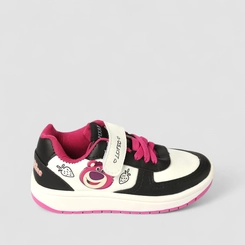 Tênis Casual Infantil Disney Lotso Tira Contato Preto & Rosa