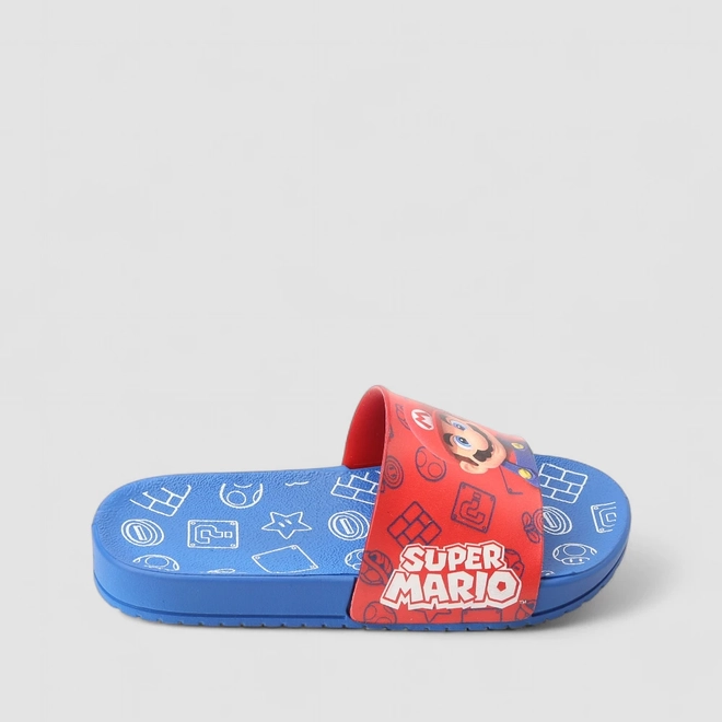 Slide Infantil Grendene Kids Super Mario Azul