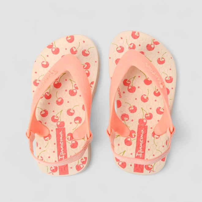 Chinelo Bebê Ipanema Cereja Bege
