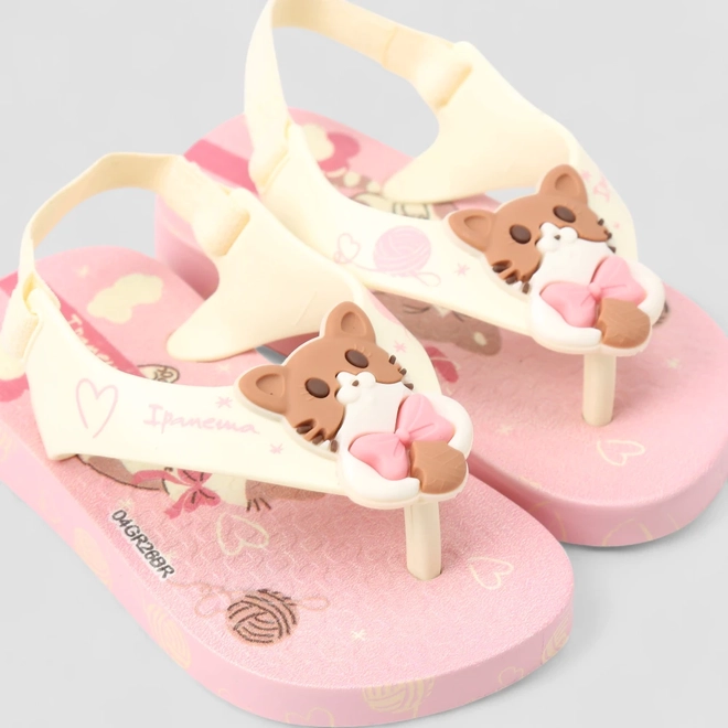 Chinelo Bebê Ipanema Gatinho Rosa