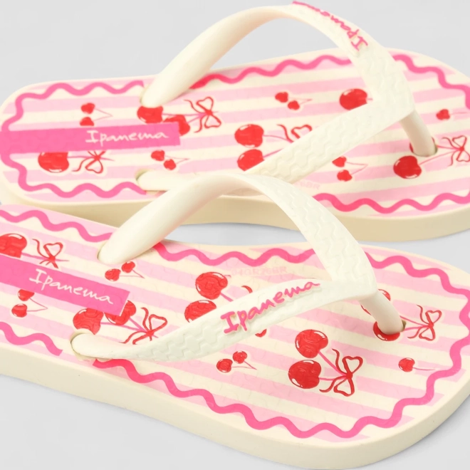 Chinelo Infantil Ipanema Cereja Bege & Rosa