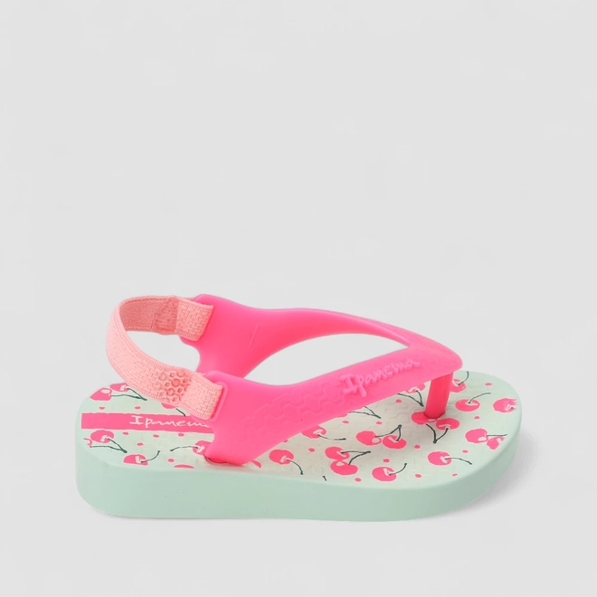 Chinelo Bebê Ipanema Elástico Cereja Rosa