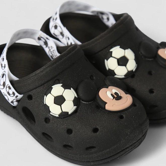 Babuche Bebê Grendene Kids Mickey Futebol Preto