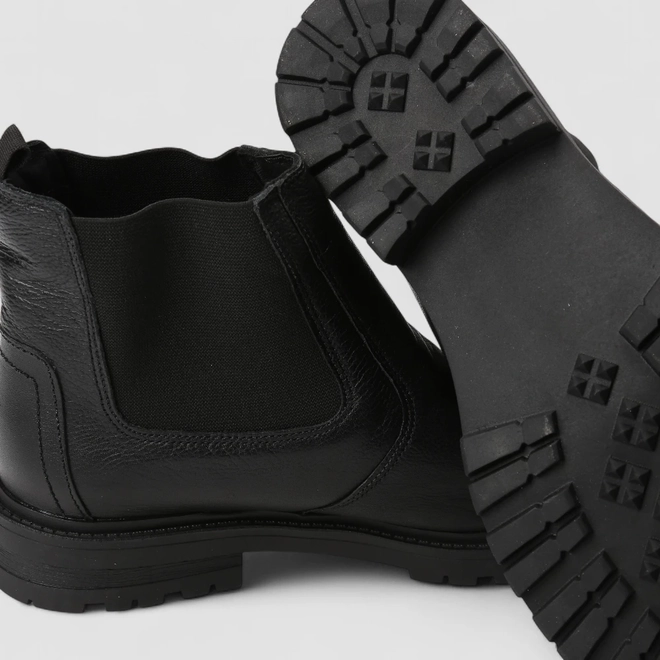 Bota Chelsea Masculina Bow River Couro Preta