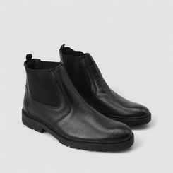 Bota Chelsea Masculina Bow River Couro Preta