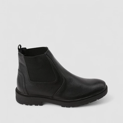 Bota Chelsea Masculina Bow River Couro Preta