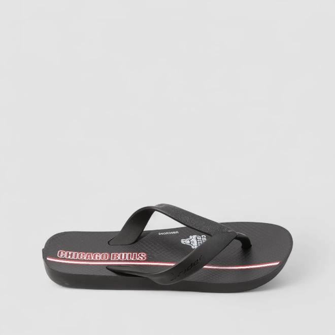 Chinelo Infantil Rider NBA Chicago Bulls Preto