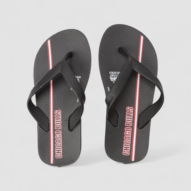 Chinelo Infantil Rider NBA Chicago Bulls Preto