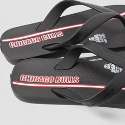 Chinelo Infantil Rider NBA Chicago Bulls Preto