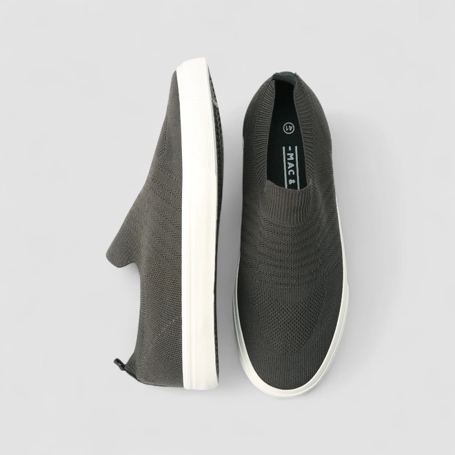 Slip On Masculino Mac & Jac Calce Fácil Conforto Cinza