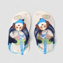 Chinelo Bebê Ipanema Tira Aderente Cachorro Bege