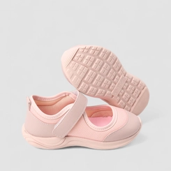 Tênis Casual Infantil Gabrielinha Boneca Mesh Tira Contato Rosa