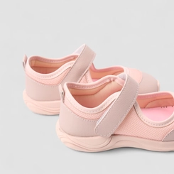 Tênis Casual Infantil Gabrielinha Boneca Mesh Tira Contato Rosa