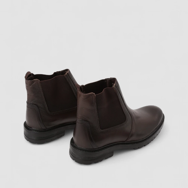 Bota Chelsea Masculina Bow River Couro Marrom