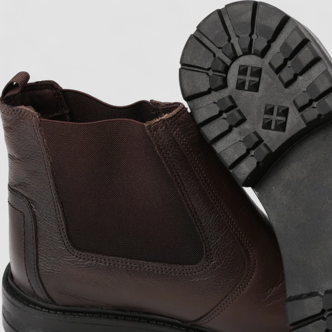 Bota Chelsea Masculina Bow River Couro Marrom