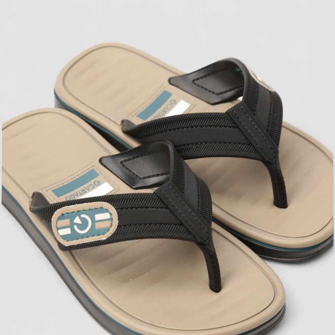 Chinelo Infantil Cartago Paris ll Preto & Bege
