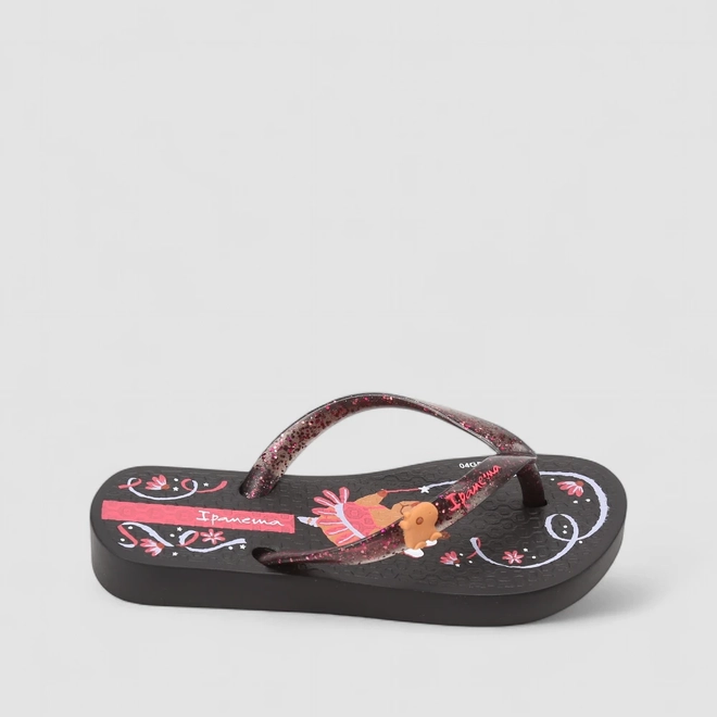 Chinelo Infantil Ipanema Hype Glitter Capirava Bailarina Preto