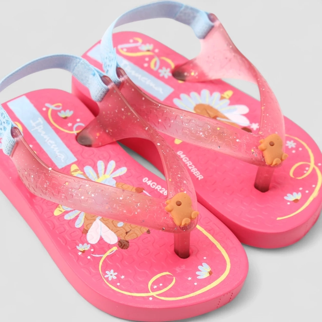 Chinelo Bebê Ipanema Ursinho Rosa