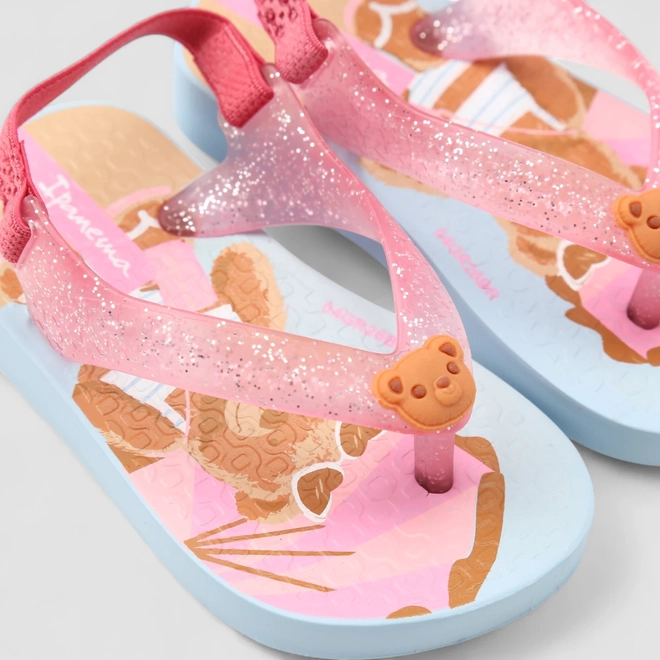 Chinelo Bebê Ipanema Ursinho Rosa
