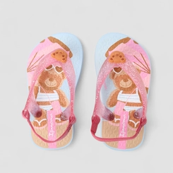 Chinelo Bebê Ipanema Ursinho Rosa