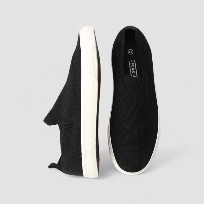 Slip On Masculino Mac & Jac Calce Fácil Conforto Preto