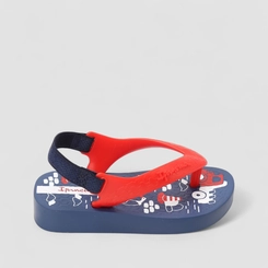 Chinelo Bebê Ipanema Elástico Construção Azul & Vermelho