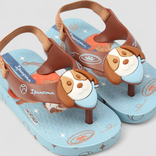 Chinelo Infantil Ipanema Estampa Cachorro Azul