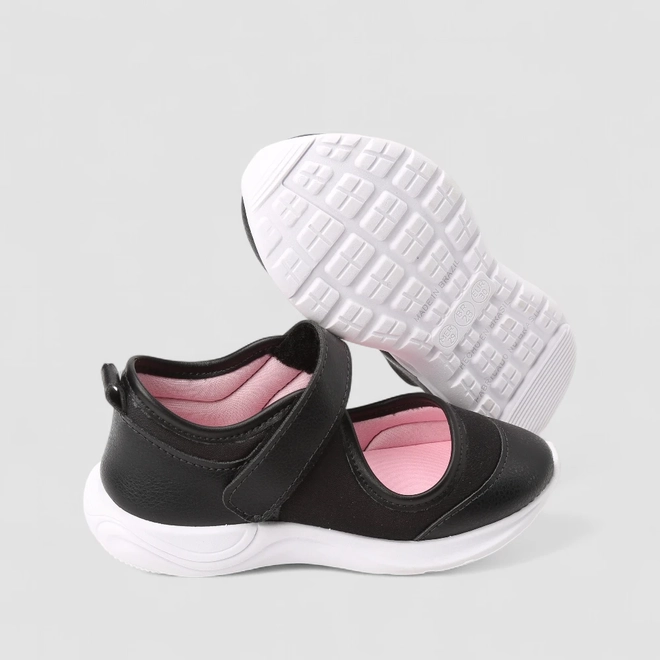 Tênis Casual Infantil Gabrielinha Boneca Tira Contato Preto