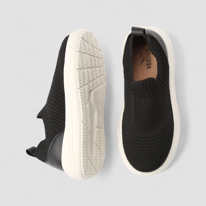 Slip On Infantil Vertus Knit Calce Fácil Preto