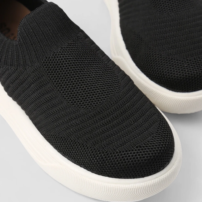 Slip On Infantil Vertus Knit Calce Fácil Preto