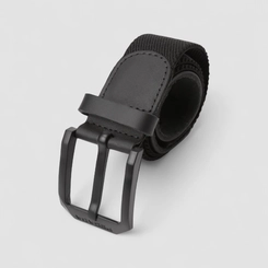 Cinto Masculino Pegada Couro Ajustável Em Elástico Preto