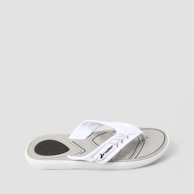 Chinelo Masculino Rider Branco & Cinza