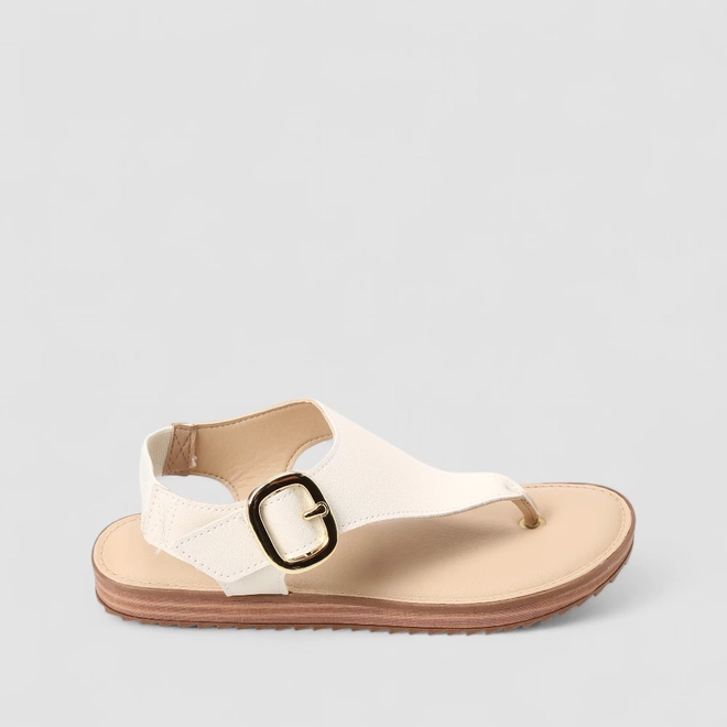 Sandália Feminina Modare Ultraconforto Detalhe Fivela Off White