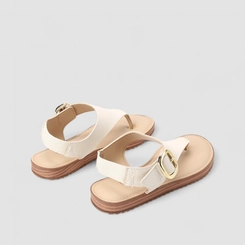 Sandália Feminina Modare Ultraconforto Detalhe Fivela Off White