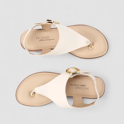 Sandália Feminina Modare Ultraconforto Detalhe Fivela Off White
