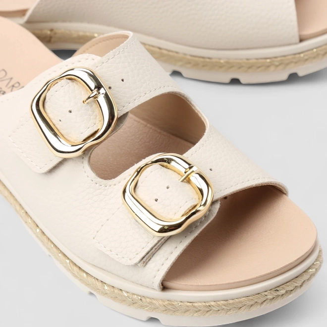 Tamanco Feminino Modare Ultraconforto Fivelas Off White