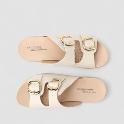 Tamanco Feminino Modare Ultraconforto Fivelas Off White