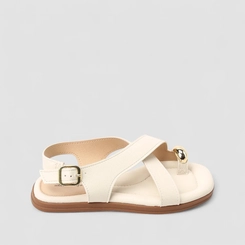 Sandália Feminina Modare Tiras Cruzadas Detalhe Bold Off White