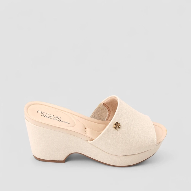 Tamanco Feminino Modare Ultraconforto Anabela Creme