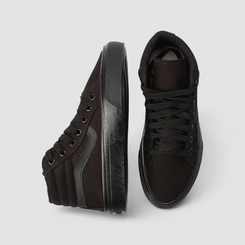 Tênis Casual Feminino Star Feet Cano Alto Preto