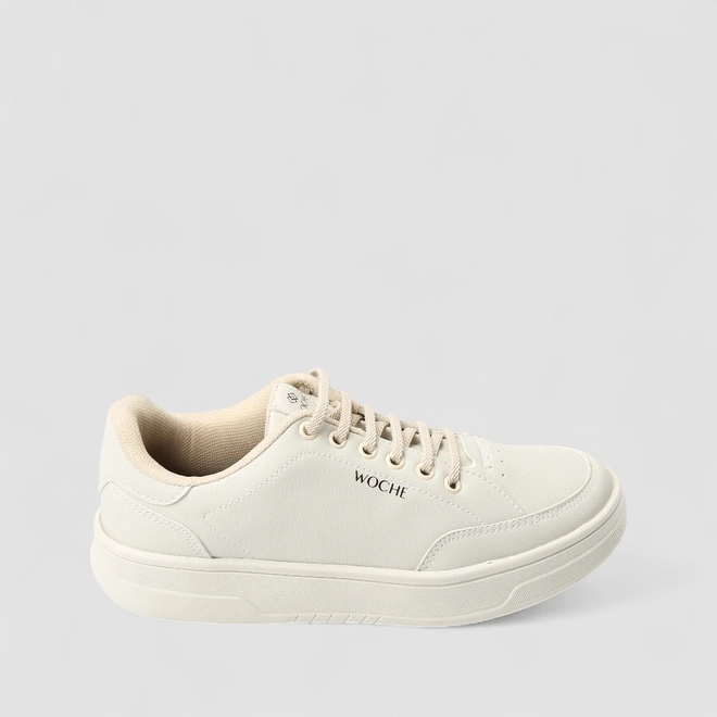 Tênis Casual Masculino Woche Elástico Off-White