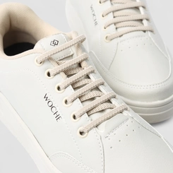 Tênis Casual Masculino Woche Elástico Off-White