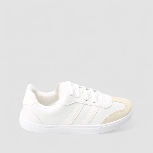 Tênis Casual Feminino Penélope Branco & Bege