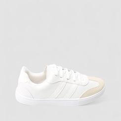 Tênis Casual Feminino Penélope Branco & Bege